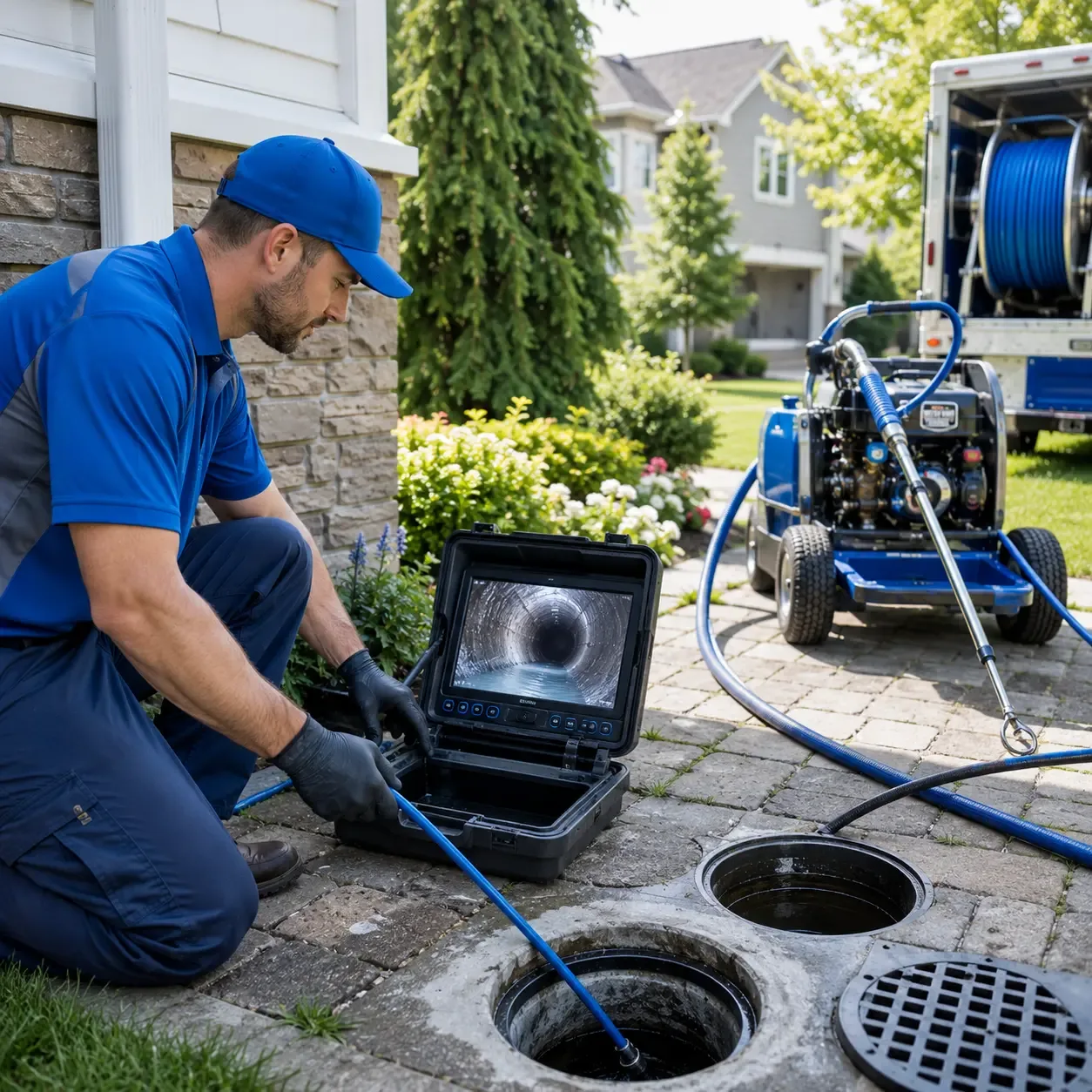 Outdoor drain cleaning professionals serving Holliday, TX